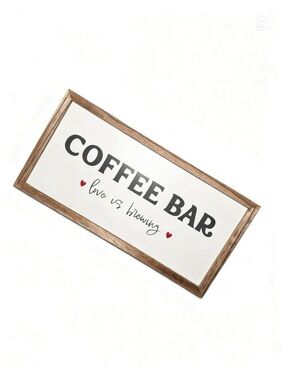 Target Coffee Bar Sign - White, Brown, Red